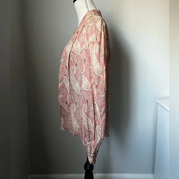 NWT PAIGE Cleobelle Paisley Silk Blouse Size XS - Picture 8 of 16